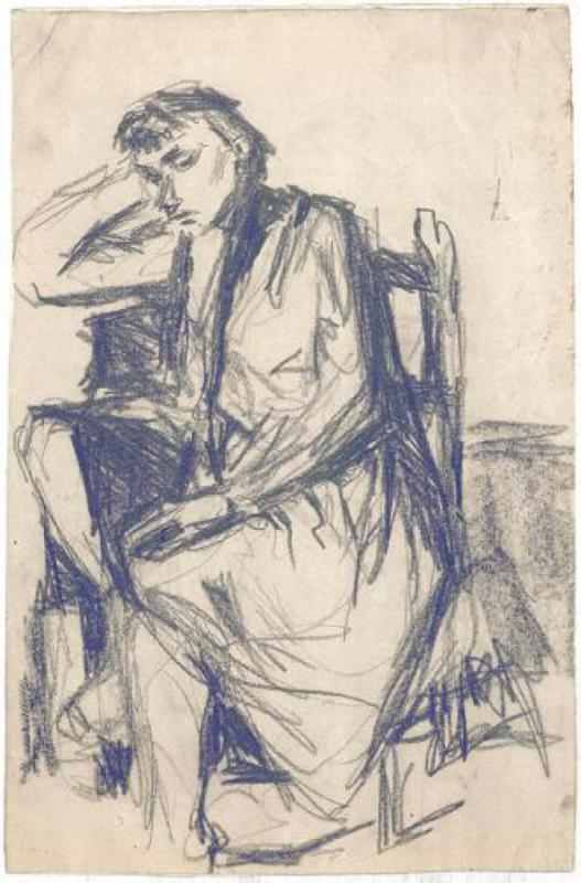Ragazza sulla sedia (Alda Sassi)