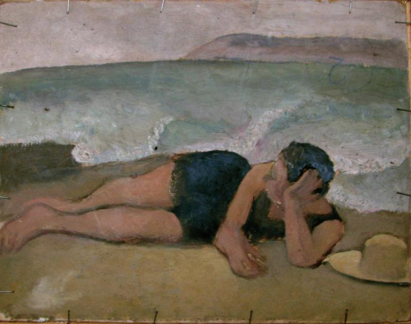 Figura sulla spiaggia