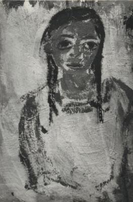 Ragazza con le trecce nere (studio)