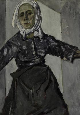 Donna con fazzoletto bianco (Autoritratto)