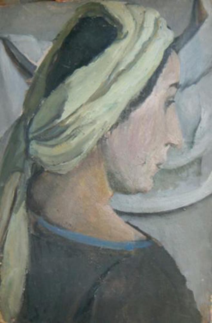 Profilo di donna con turbante
