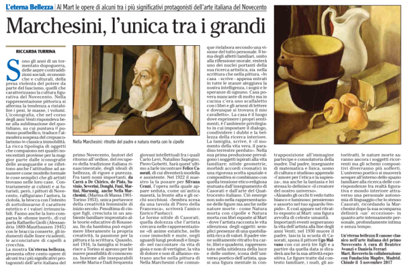 Rassegna stampa mostra un eterna bellezza