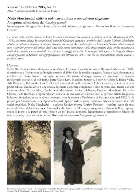 Comunicato stampa "Anteprima all’edizione del Catalogo generale"