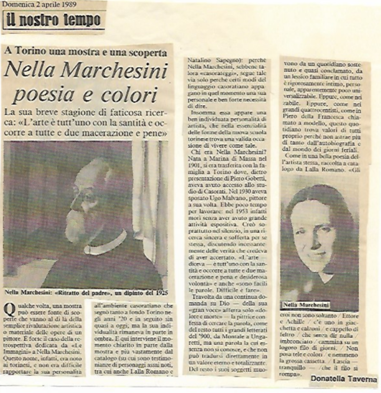 Rassegna stampa della mostra "Nella Marchesini"
