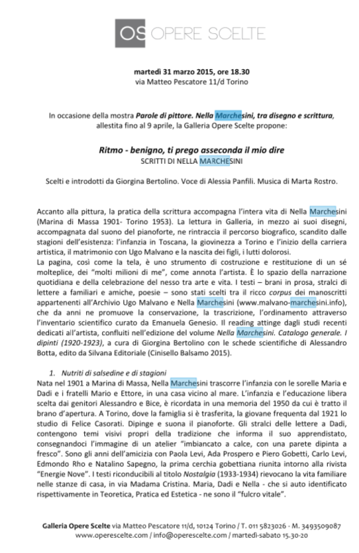 Comunicato stampa mostra